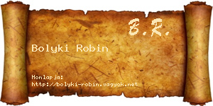 Bolyki Robin névjegykártya